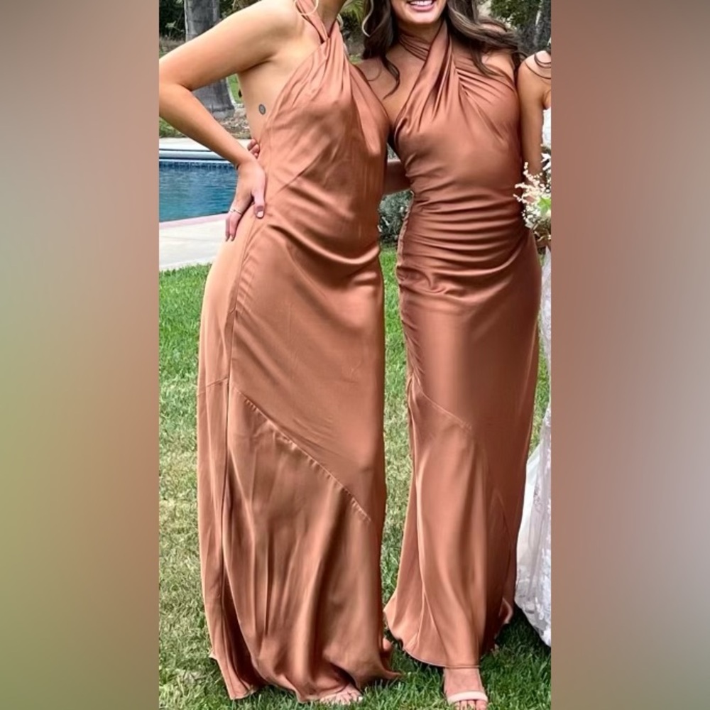 Show Me Your MuMu Copper Maxi Bridesmaid Dress